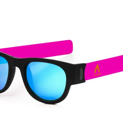 Lunettes de soleil polarisées effet miroir, pliables et enroulables UV400 SDAA0002C3055