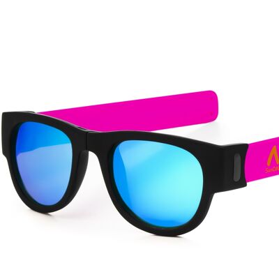 Polarized Mirror Effect Sunglasses, Foldable and Roll Up UV400 SDAA0002C3055
