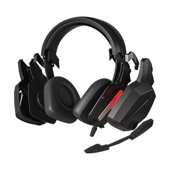 Casque SY820MV avec lumières LED. Casque de jeu avec microphone, connexion minijack pour PC, ordinateur portable, PS4, Xbox One, mobile, tablette. DMAL0043C00 2