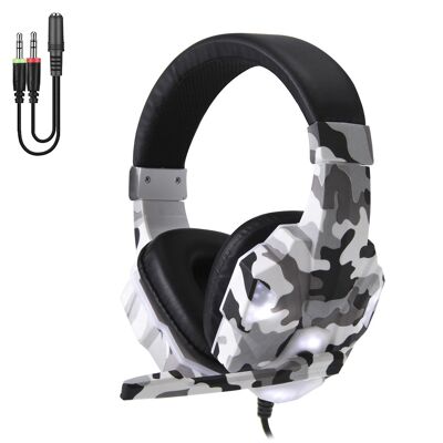 SY830MV headset with led lights. Gaming headphones with microphone, minijack connection for PC, laptop, PS4, Xbox One, mobile, tablet. Volume Control DMAL0041C83