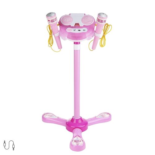 Kit karaoke infantil con 2 micrófonos y stand soporte DMAD0072C55