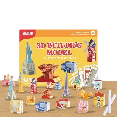 3D paper origami craft kit. Building figures. DMAL0028C10