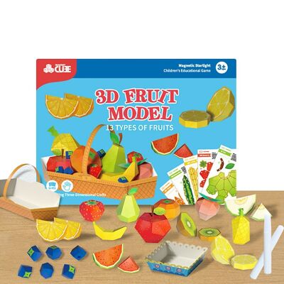Kit de création d'origami en papier 3D. Chiffres de fruits.. DMAL0028C30