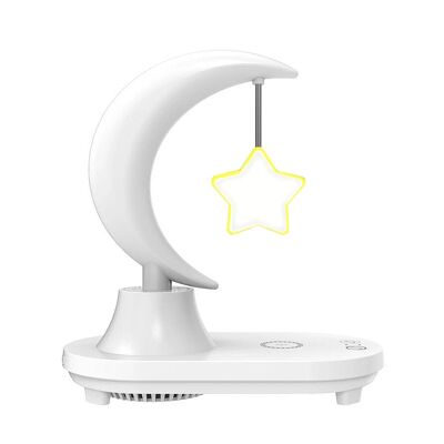 Star-shaped multicolor LED lamp, with wireless charger and Bluetooth speaker. DMAK0686C01STAR