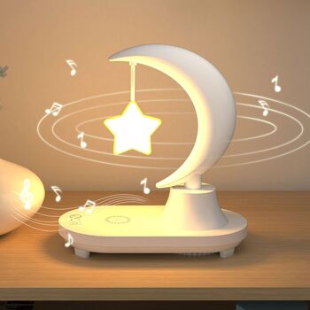 Lampe LED multicolore en forme d'étoile, avec chargeur sans fil et haut-parleur Bluetooth. DMAK0686C01STAR 2