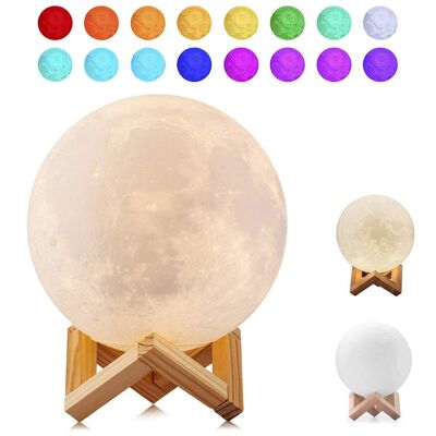 Multicolor Moon Light lunar lamp with remote control and lighting modes 15cms. DMX211C9915C