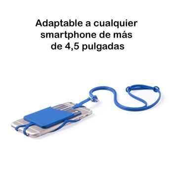 Lanière en silicone Veltux pour smartphone, avec porte-cartes et mousqueton. DMAD0155C30 2