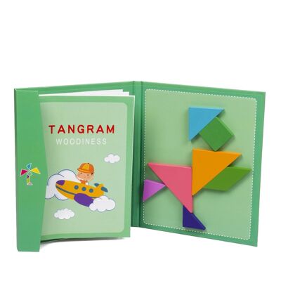Buch mit magnetischem Macarone Tangram. Enthält mehrere Herausforderungen. DMAH0064C27