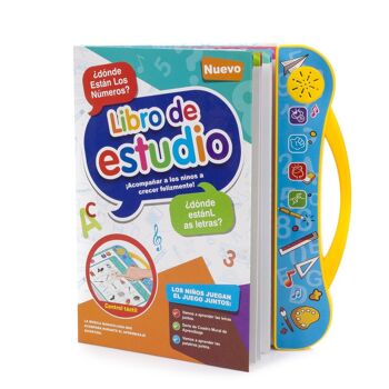 Study Book, livre électronique éducatif avec sons, bilingue en espagnol et en anglais. Mathématiques, langue, activités créatives. DMAG0157C91 1