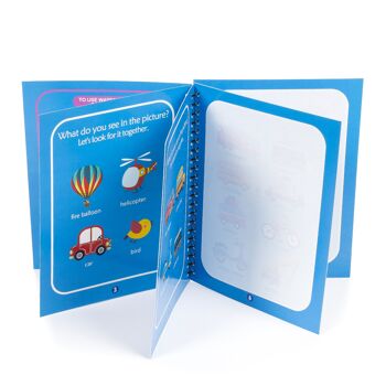 Véhicules de conception de livres de coloriage à l'eau. Peinture magique pour enfants, réutilisable. Dessinez et peignez sans tacher. Comprend un marqueur d'eau. DMAH0166C39 3