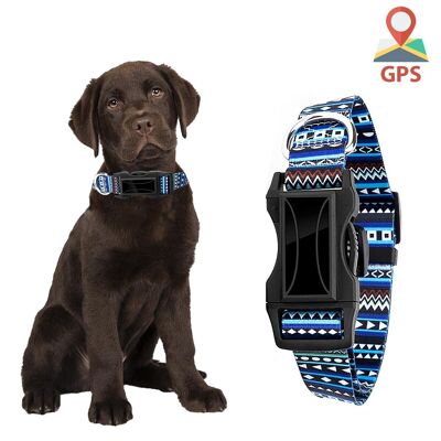 Localizzatore GPS speciale per cani e animali domestici. BDS+LBS+AGPS. Collana da 40 a 64 cm di diametro, riflettente. DMAL0065C30