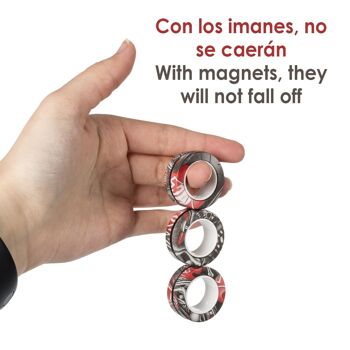 Magnetic Fidget Rings, anneaux magnétiques au design exclusif. Jouet anti-stress, anxiété, concentration. DMAG0066C0450 2