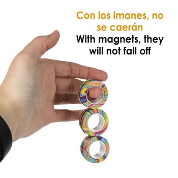 Magnetic Fidget Rings, anneaux magnétiques au design exclusif. Jouet anti-stress, anxiété, concentration. DMAG0066CA1 2