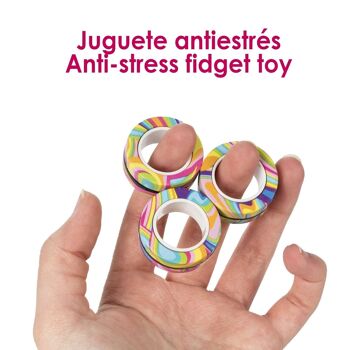 Magnetic Fidget Rings, anneaux magnétiques au design exclusif. Jouet anti-stress, anxiété, concentration. DMAG0066CA1 3