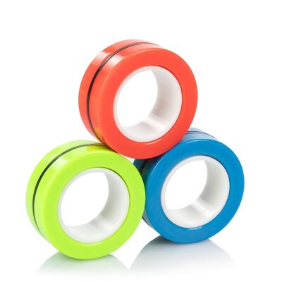 Magnetic Fidget Rings, multicolor magnetic rings. Anti-stress toy, anxiety, concentration. DMAG0043C91