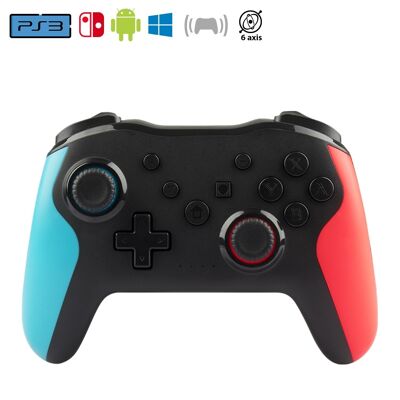 Controller wireless con connessione bluetooth. Funzioni TURBO, giroscopio a 6 assi e vibrazione. Compatibile per N-SWITCH, PS3, PC, Smartphone… DMAL0069C00