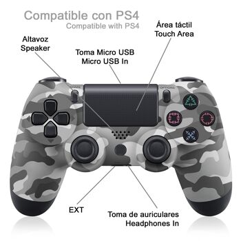 Manette sans fil avec vibration compatible PS4. Fonctions complètes. DMAF0019C83 3