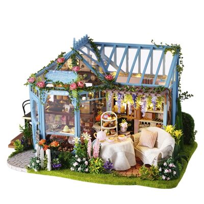 Maison de thé roseraie modèle 3D 29x20x17,8 cm. DMAL0154C91