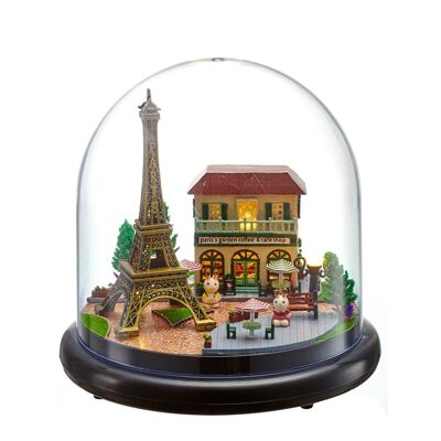 Maqueta miniatura 3D París romántico 14x14x13,7 cm. DMAL0155C91