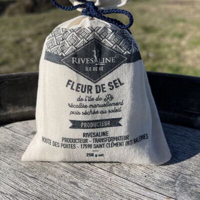Fleur de sel tissu 250 g de l'île de Ré