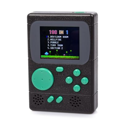 Mini consola portátil retro Pocket Player con 198 juegos de 8 bits, pantalla de 2 pulgadas. DMAH0007C00