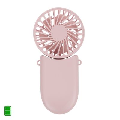 Mini handheld fan with rechargeable battery with lanyard to carry hanging. DMAC0096C55
