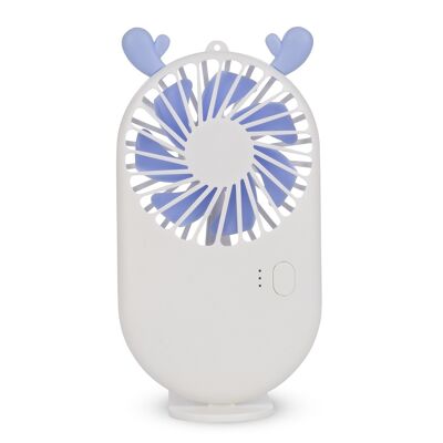 Mini portable fan with 800mAh battery. Support stand for table. DMAF0172C01