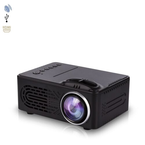 Mini video proyector 814. Soporta HD 1080P. De 25 a 80 pulgadas, contraste 1000:1, altavoz incorporado y mando a distancia. DMAF0142C00