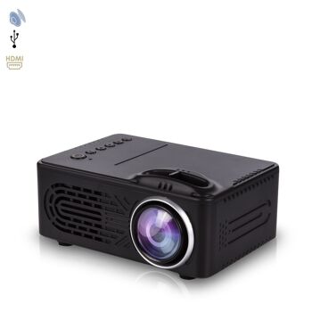 Mini vidéoprojecteur 814. Prend en charge HD 1080P. De 25 à 80 pouces, contraste 1000:1, haut-parleur intégré et télécommande. DMAF0142C00 1