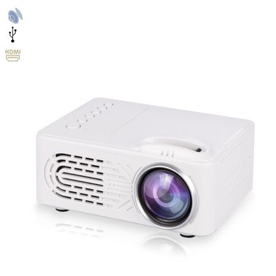 Mini video projector 814. Supports HD 1080P. From 25 to 80 inches, 1000:1 contrast, built-in speaker and remote control. DMAF0142C01