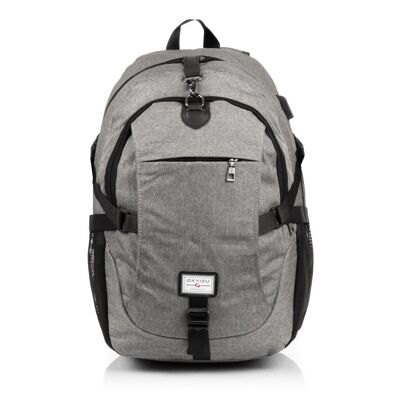 Mochila gris con cargador DMZ035GR