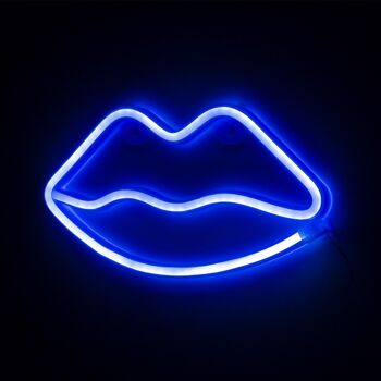 Pendentif néon bleu design Lips. DMAN0111C30V05 2