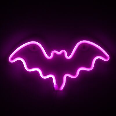 Neon pendant fuchsia Bat design. DMAN0111C58V12