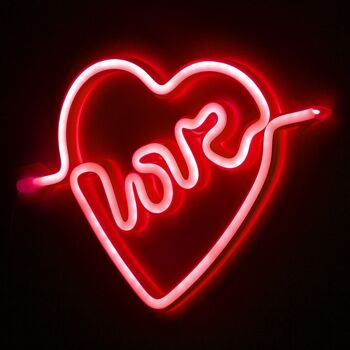 Pendentif néon rouge design Heart Love. DMAN0111C50V10 2