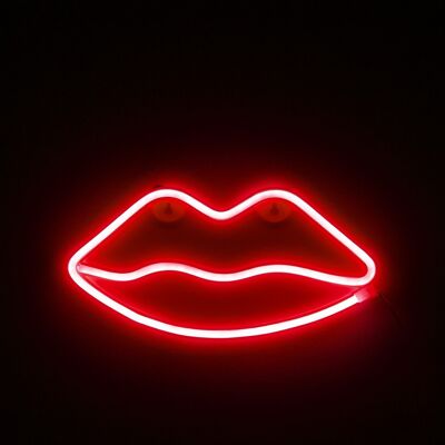 Red hanging neon design Lips. DMAN0111C50V05