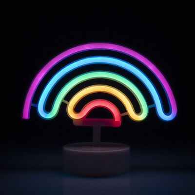 Multicolored neon with base, Rainbow design. DMAN0113C91V03