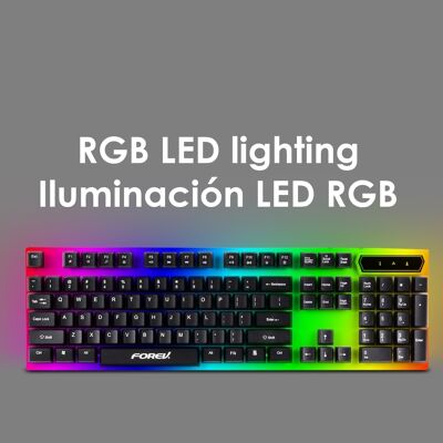Gaming pack FV-Q3055 of keyboard and mouse with RGB lights. 1000dpi. DMAD0206C00