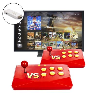Pandora Twince. Klassischer HDMI-Games-Arcade-Konsolen-Emulator. 2 drahtlose Joysticks. 1 und 2 Spieler. DMAG0162C50