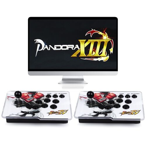 Pandoras Box 13, 2 joysticks, con 5568 juegos clásicos, en 2D y 3D. Conexión USB/HDMI/VGA. Emulador consola arcade clásica. DMAG0094C01JOY2