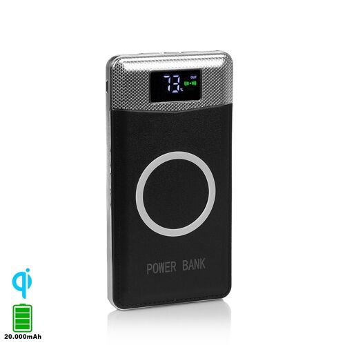 PowerBank P30 Inalámbrico Qi con display, 20.000 mAh con doble salida USB DMAB0198C00