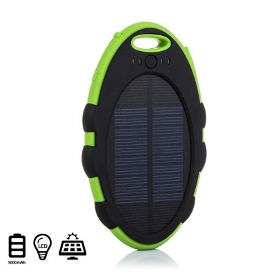 POWERBANK SOLAR WATERPROOF 5,000mAh DMT171GREEN