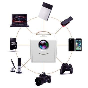 Vidéoprojecteur portable pour enfants, avec HDMI, USB, micro SD. Prise en charge de la résolution HD1080P. DMAB0092C5501 2