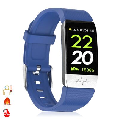 F112 smart bracelet with measurement of body temperature, electrocardiogram, blood pressure and O2 in blood DMAC0050C30