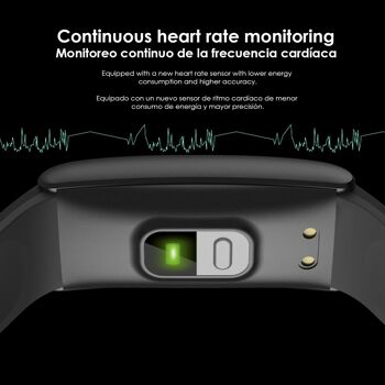 Bracelet intelligent Q8T avec température corporelle, multisports, moniteur de fréquence cardiaque et tension artérielle DMAD0182C50 4