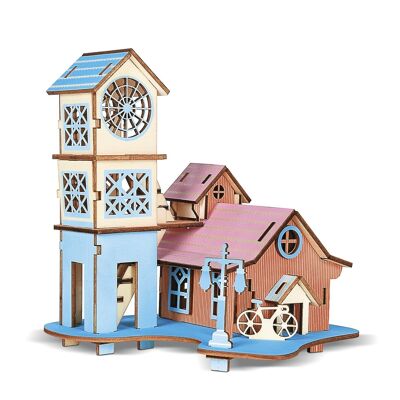 3D wooden puzzle House on the river bank. 159*163*171 mm. 58 pieces. DMAL0167C91