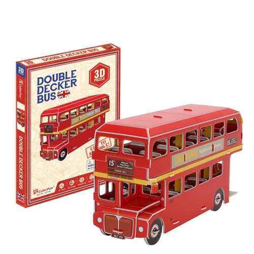 Puzzle 3D bus doble piso Londres 19,7x6,1x10x8 cm. DMAL0126C91