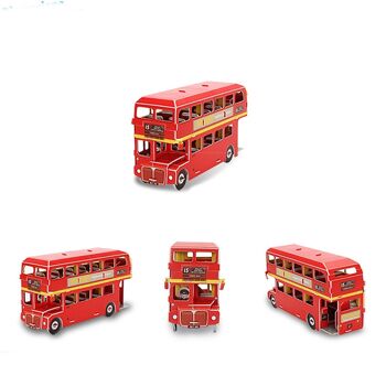 Puzzle 3D Bus à impériale de Londres 19,7x6,1x10x8 cm. DMAL0126C91 2