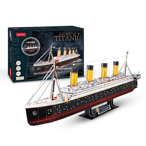 Puzzle 3D Bateau - Maquette Titanic A Construire avec LED, Puzzles