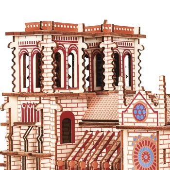 Puzzle 3D en bois Cathédrale NOTRE DAME 239 pièces 28,7x12x22 cm. DMAL0191C10 3