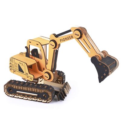 Escavatore puzzle 3D in legno 121 pezzi 22x12,8x30,5 cm. DMAL0182C15